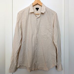 J. Crew Cotton Shirt, Tan check